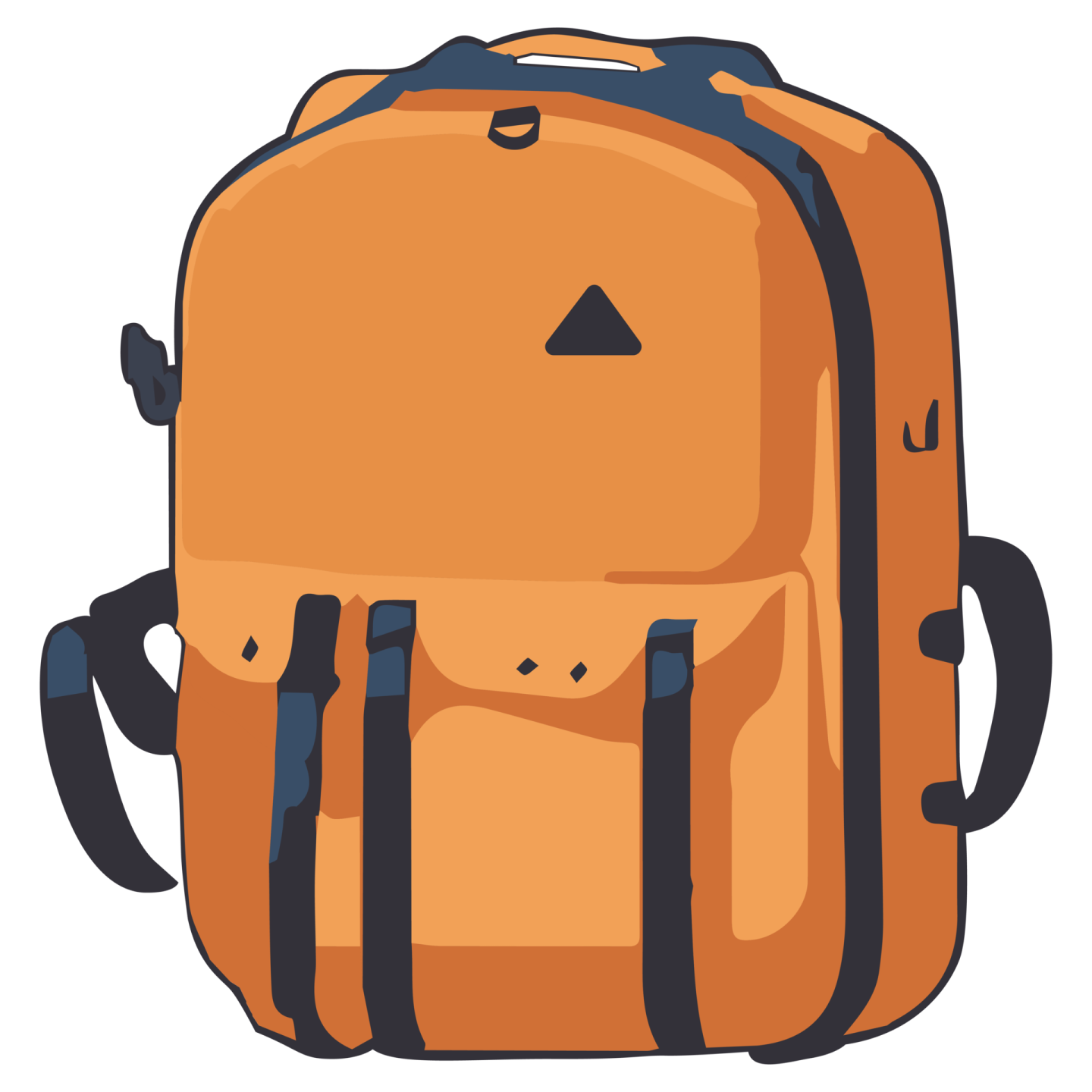 a backpack on a white background