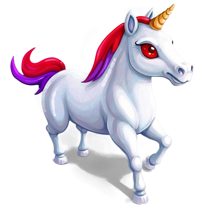 an image of a unicorn with red hair