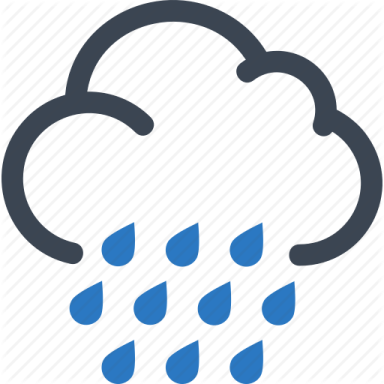 a cloud with rain icon