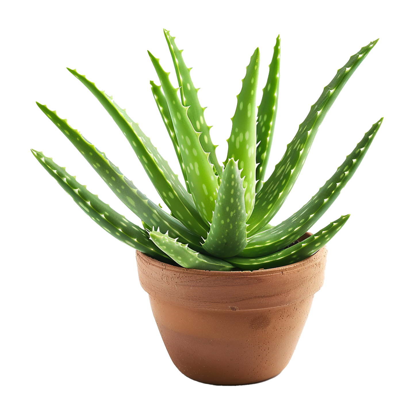 a green plant in a brown pot