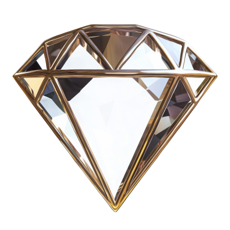 a diamond on a white background