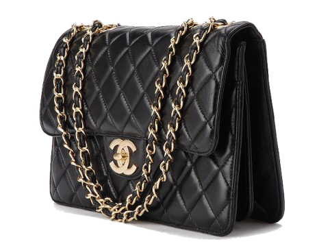 a chanel black quilted leather shoulder bag