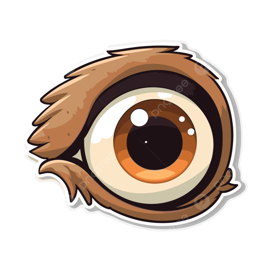 an illustration of an owl's eye