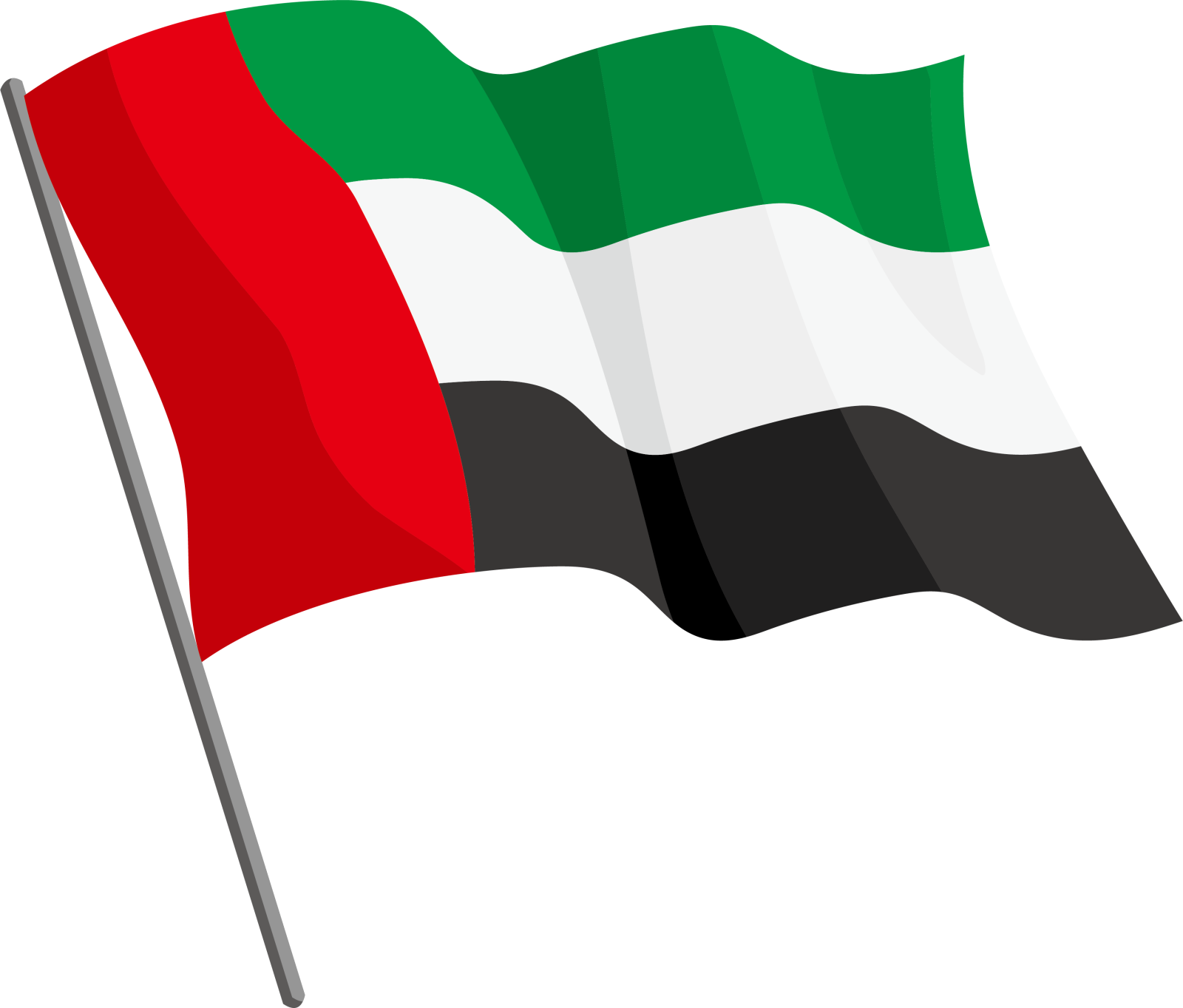 a uae flag on a white background