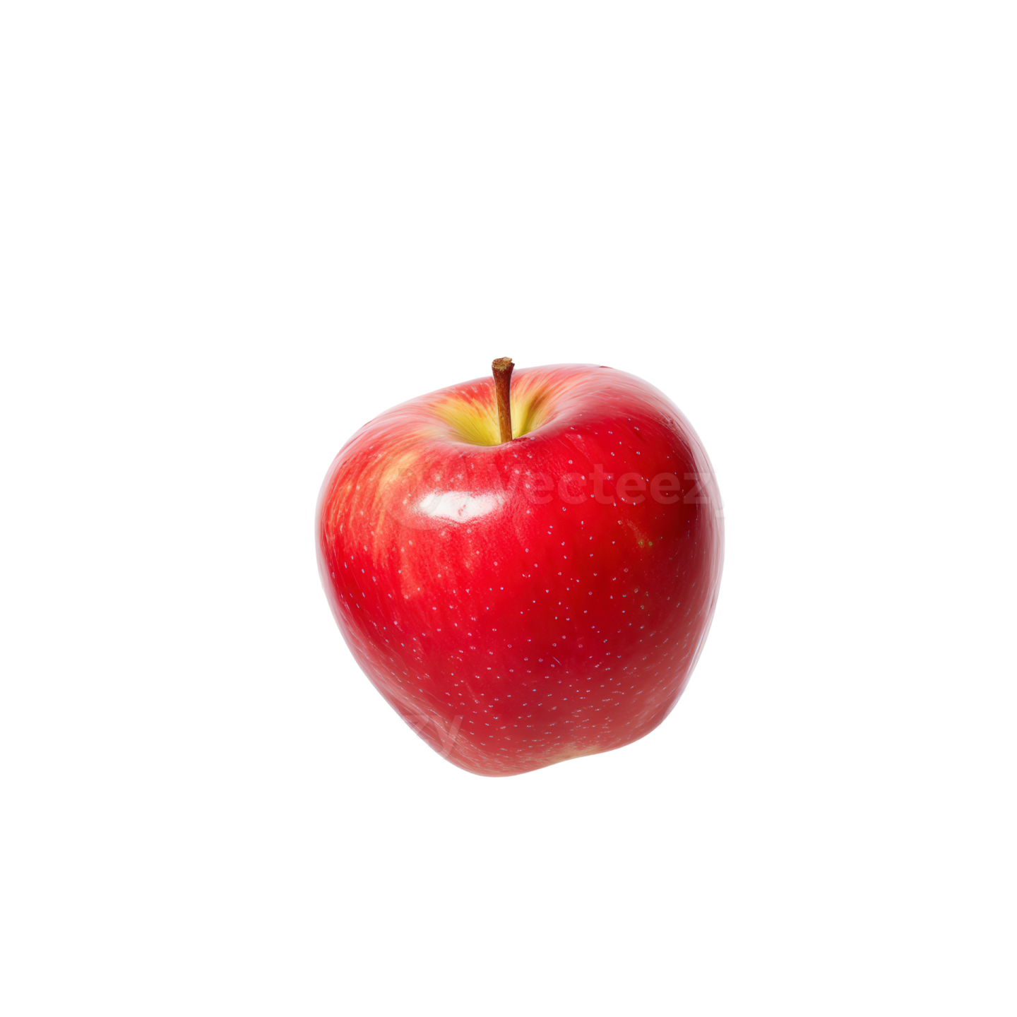 a red apple on a white background