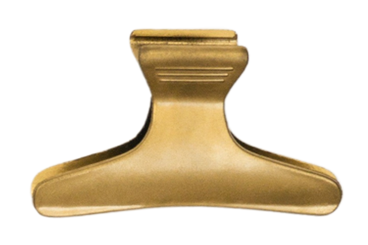 a brass plate with a small hole in the middle