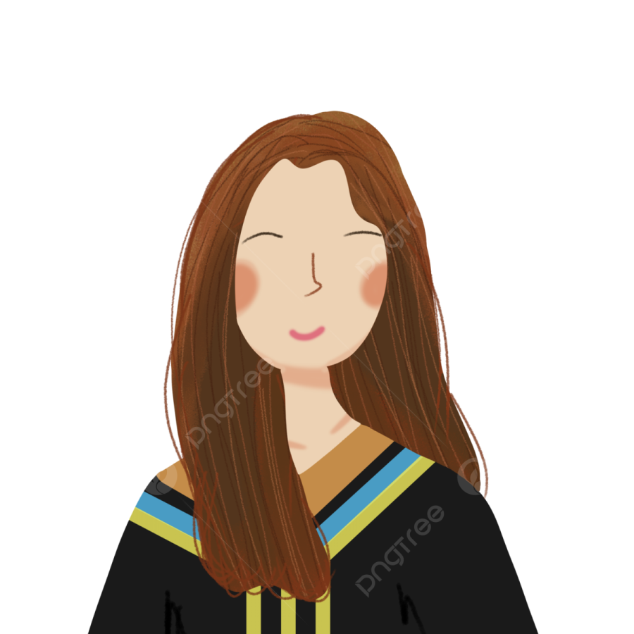 a girl with long brown hair wearing a black hoodie
