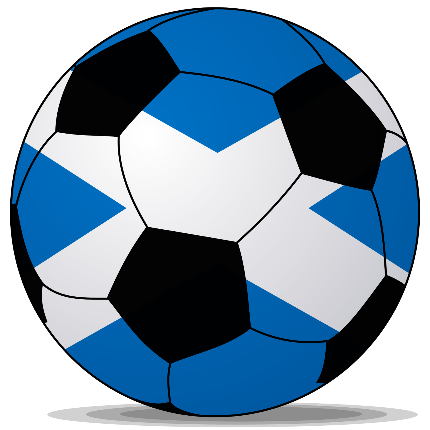 a soccer ball with the flag of scotland
