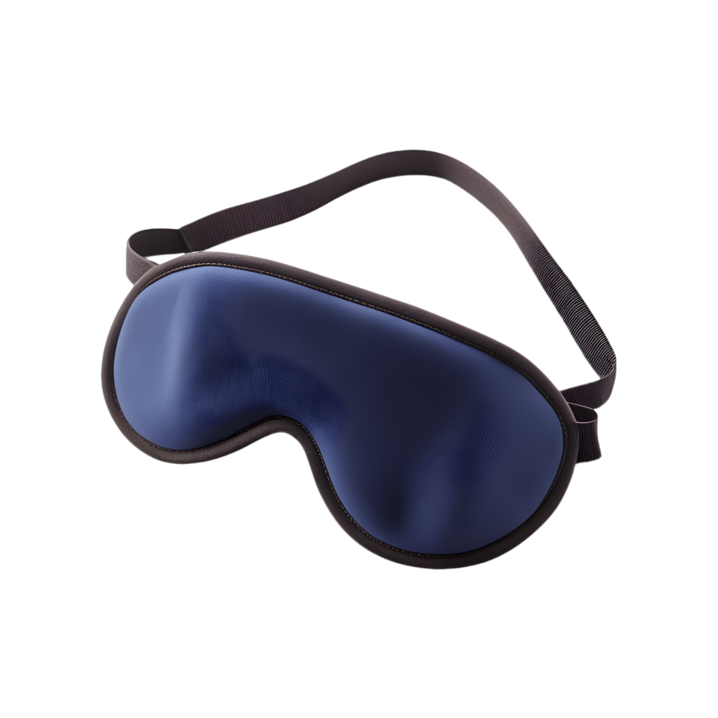 a blue eye mask on a white background