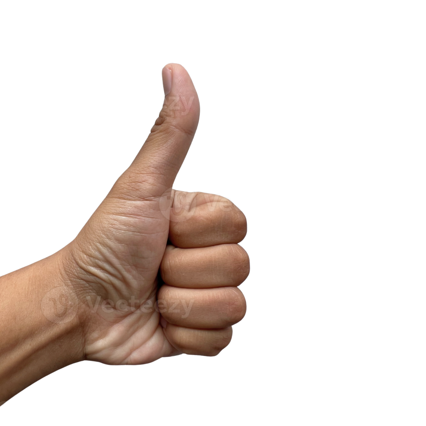 a person's hand giving the thumbs sign