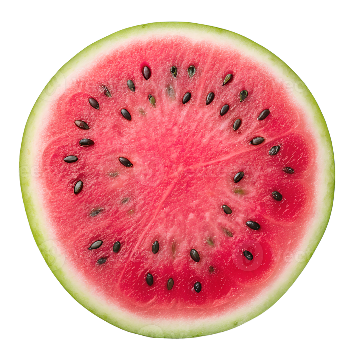 a slice of watermelon with seeds