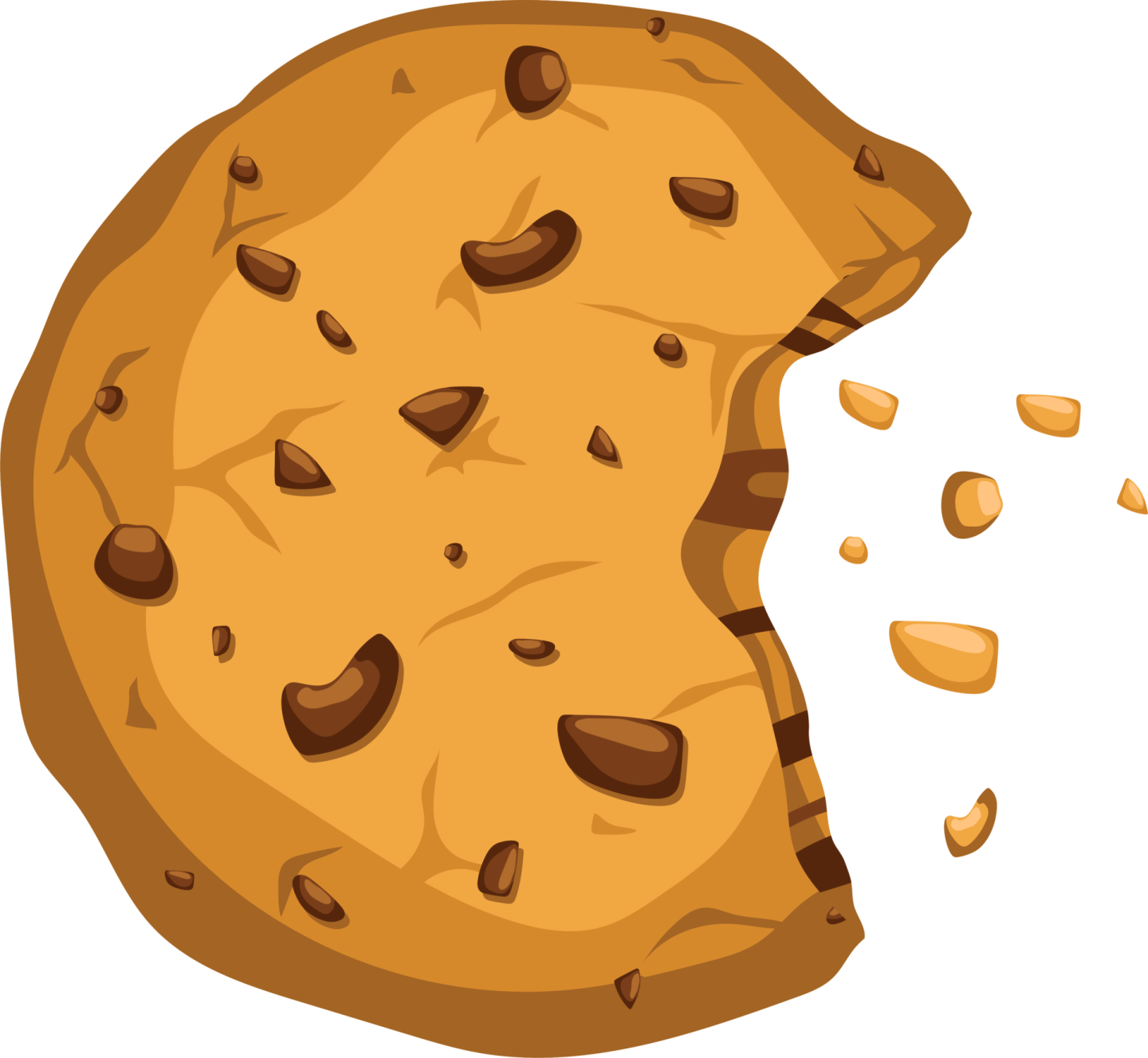 a cookie with chocolate chips on it