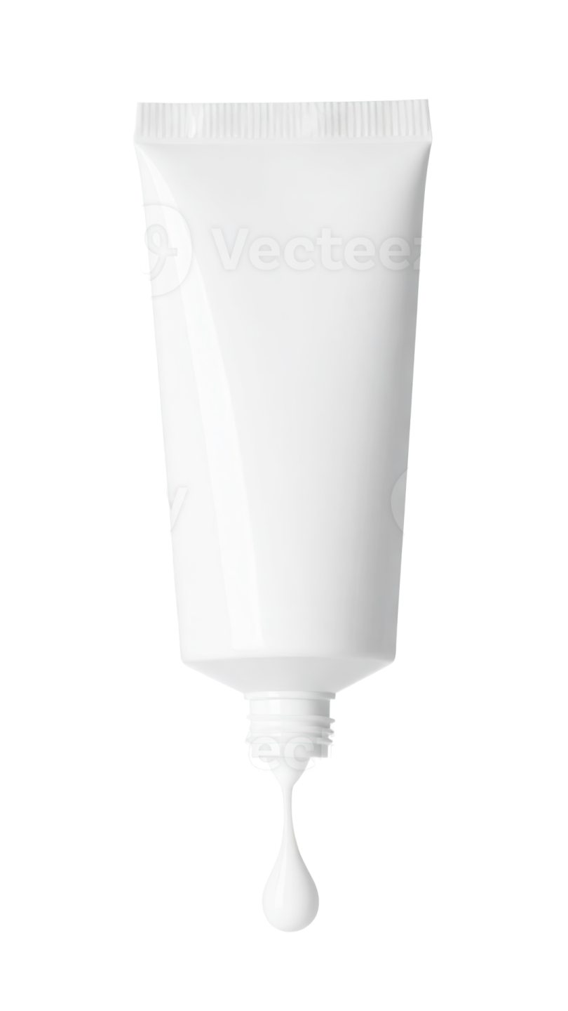 a tube of white paint on a white background