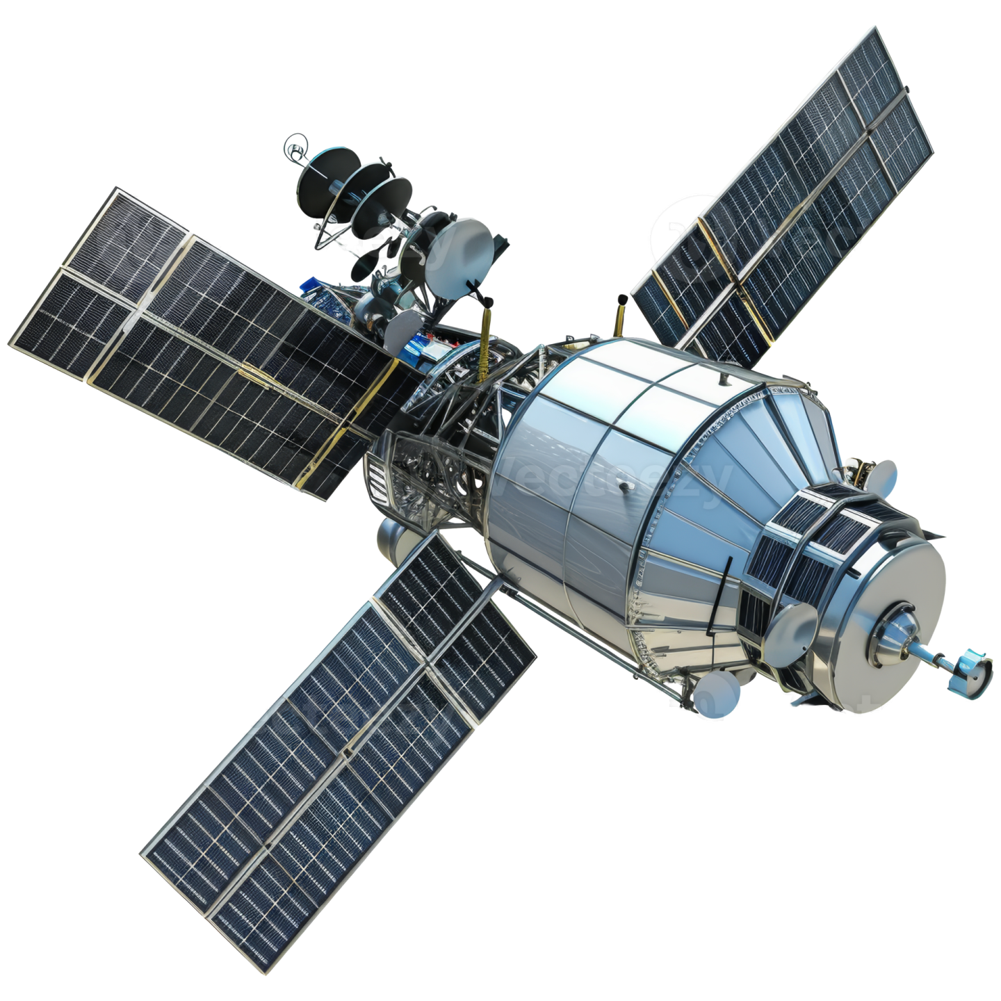 an artist's rendering of a solar - powered spacecraft
