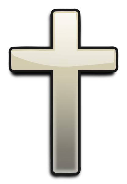 a cross on a white background