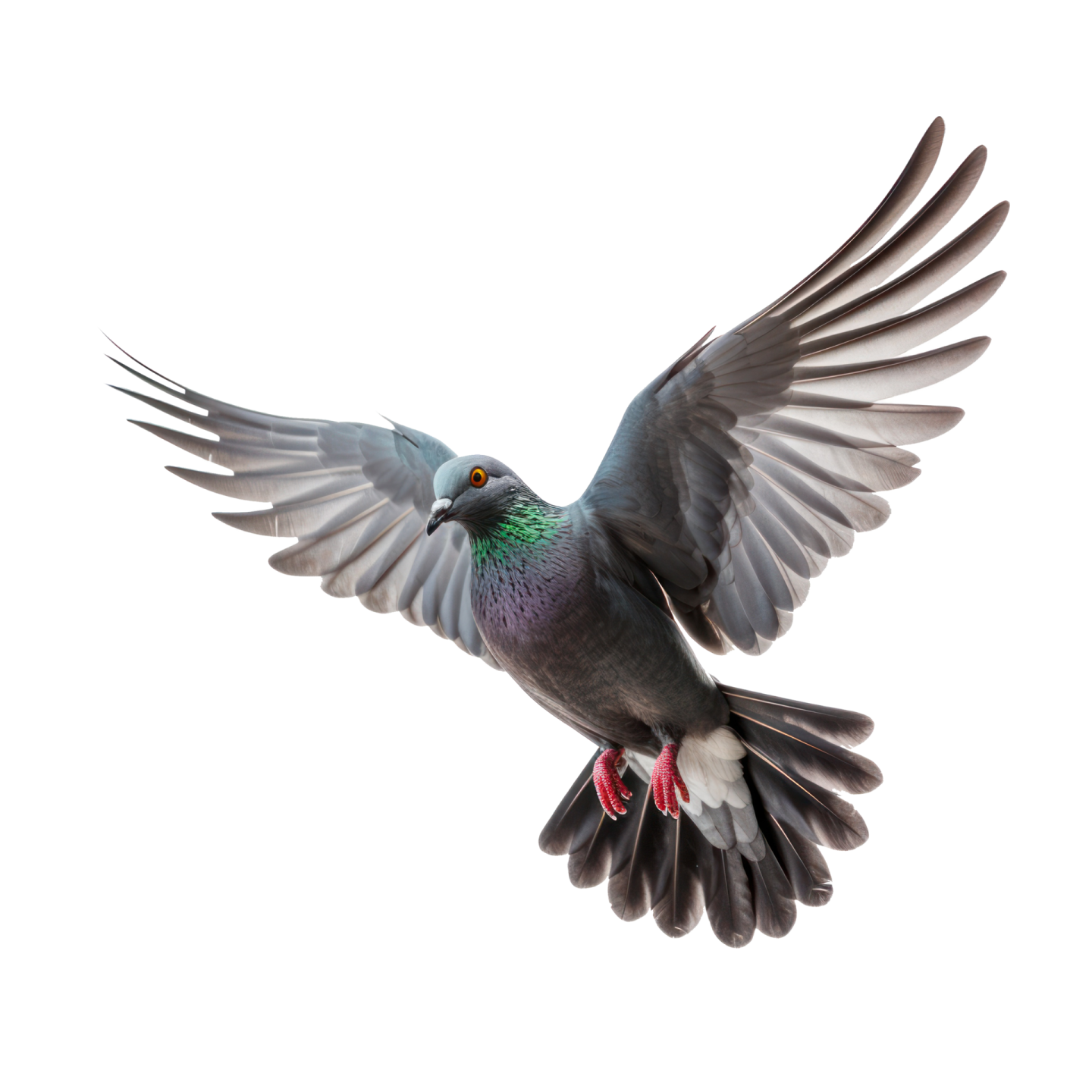 a bird flying in the air with its wings spread