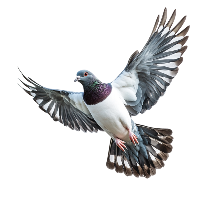 a bird flying in the air with its wings spread