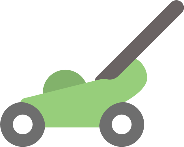 a green pusher on a white background