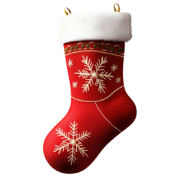 a red christmas stocking hanging on a white wall