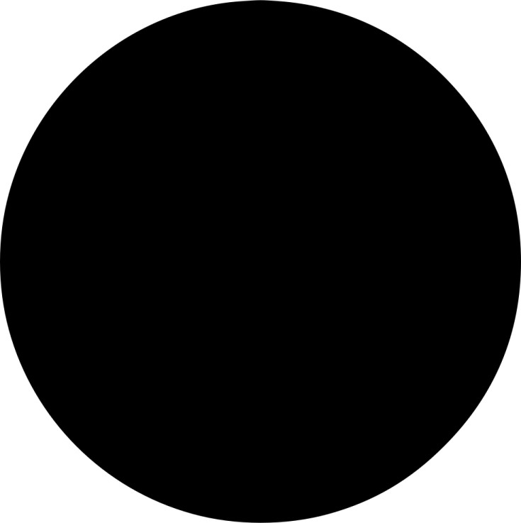 a black circle on a white background