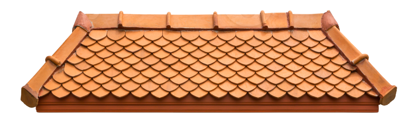 the roof is made of clay and wood