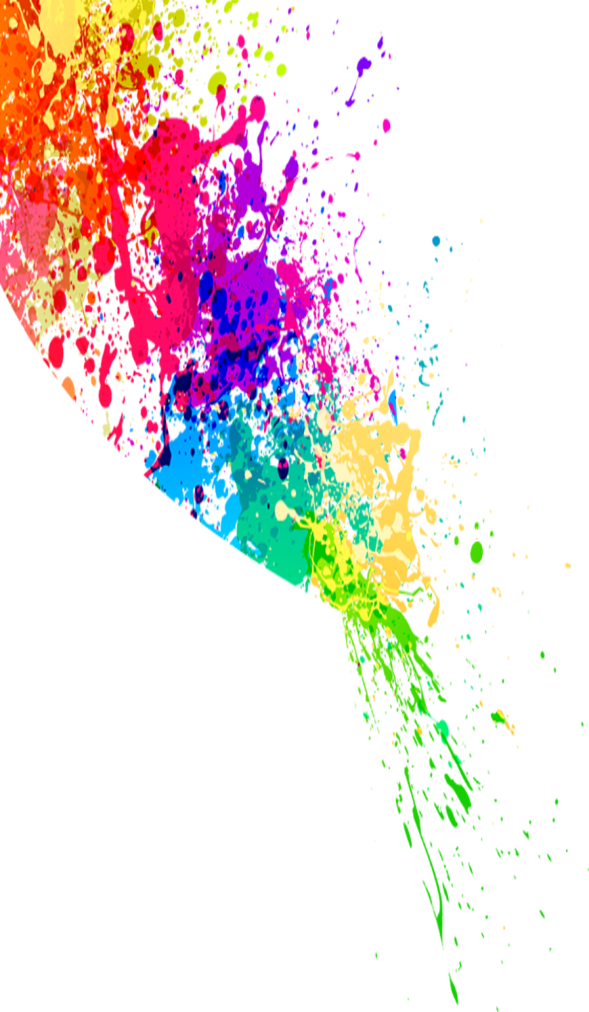 colorful paint sps on a white background