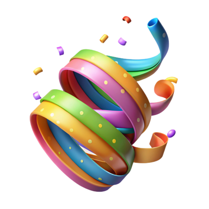 a bunch of colorful rings on a white background