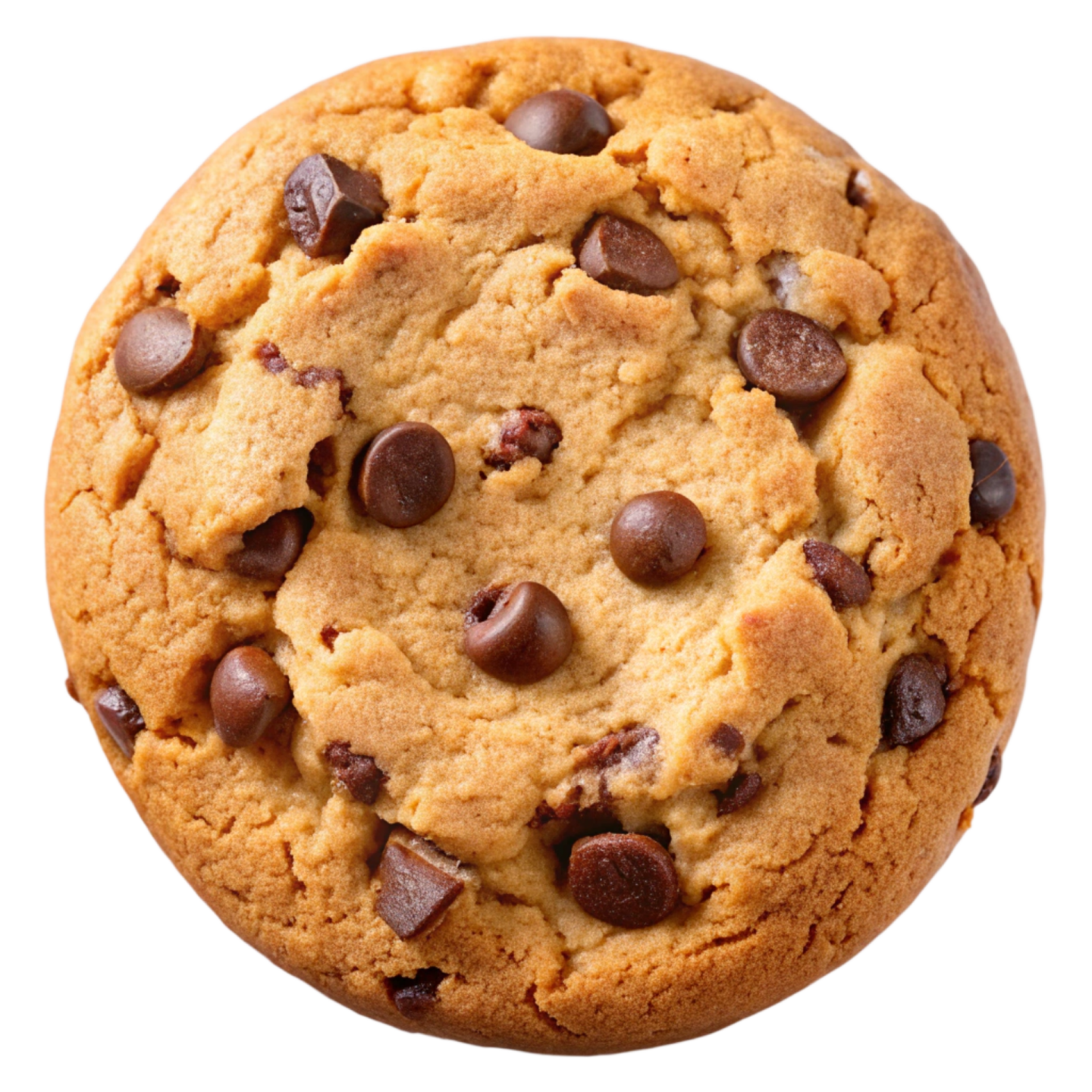 a close up of a chocolate chip cookie