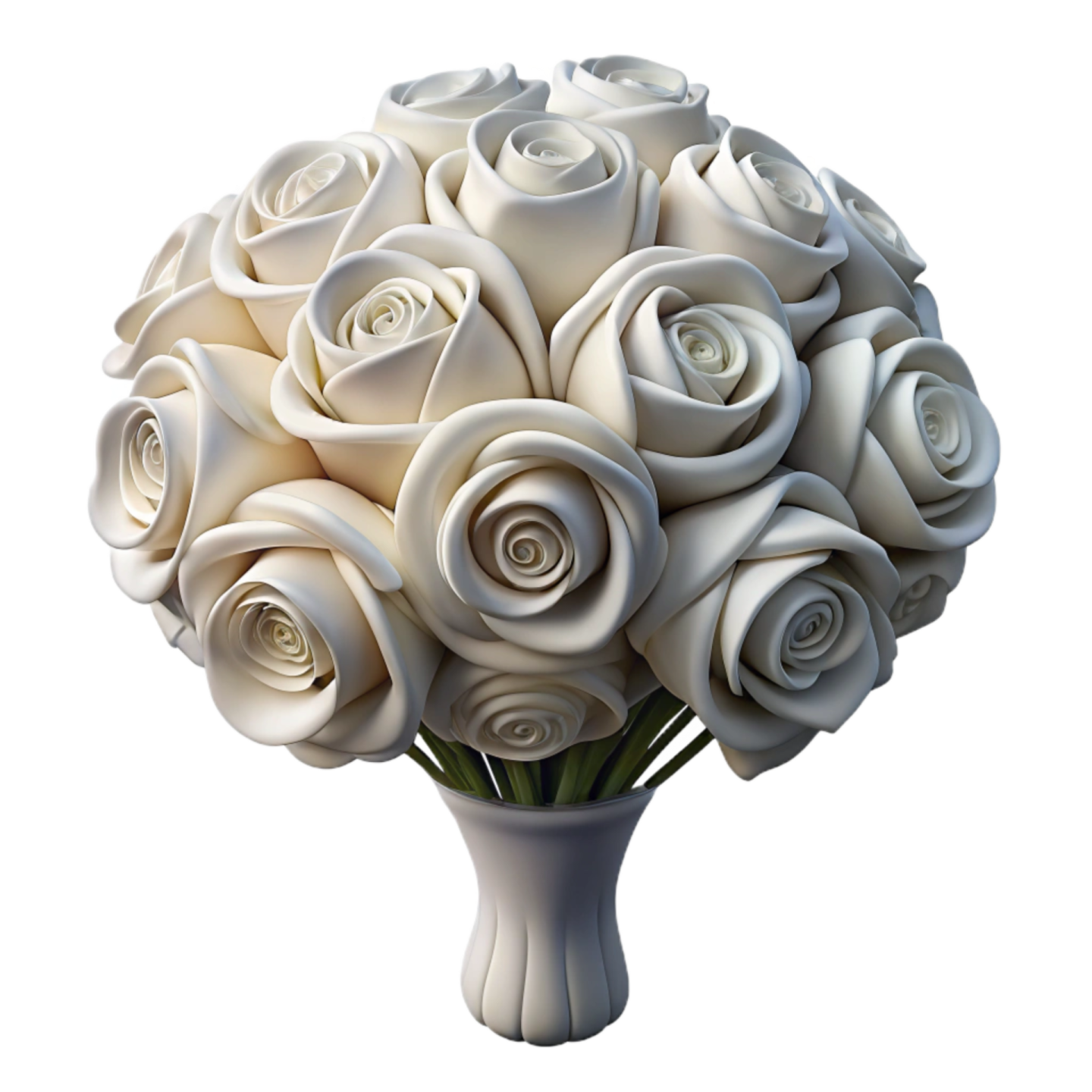 a bouquet of white roses