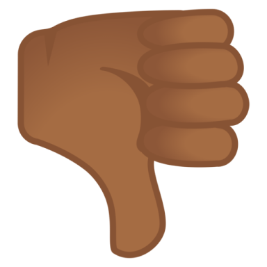 a brown hand pointing up to the camera