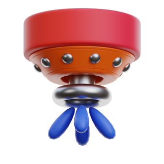a cartoon character with a red hat and blue tie