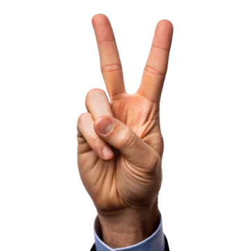 a man in a suit is making the peace sign