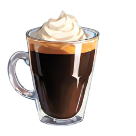 a cup of coffee with whipped cream on top