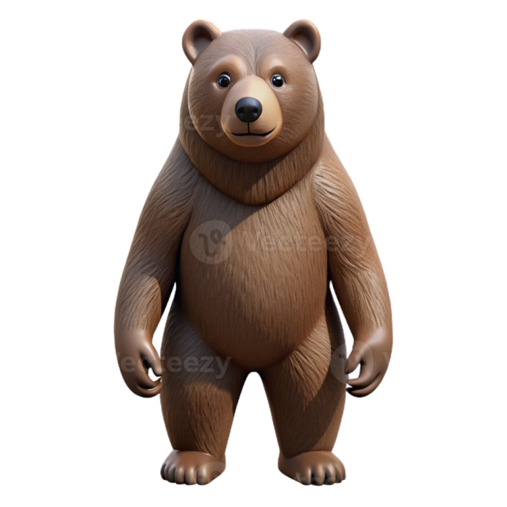 a brown bear standing on its hinds