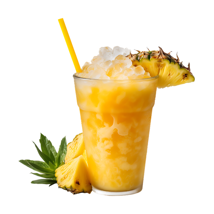 a glass of pine juice and a pine slice