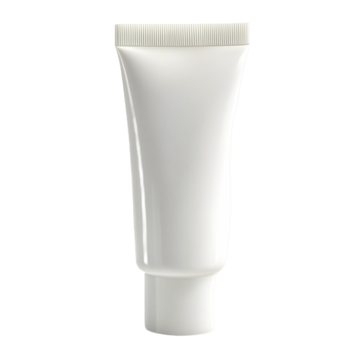 a tube of cream on a white background