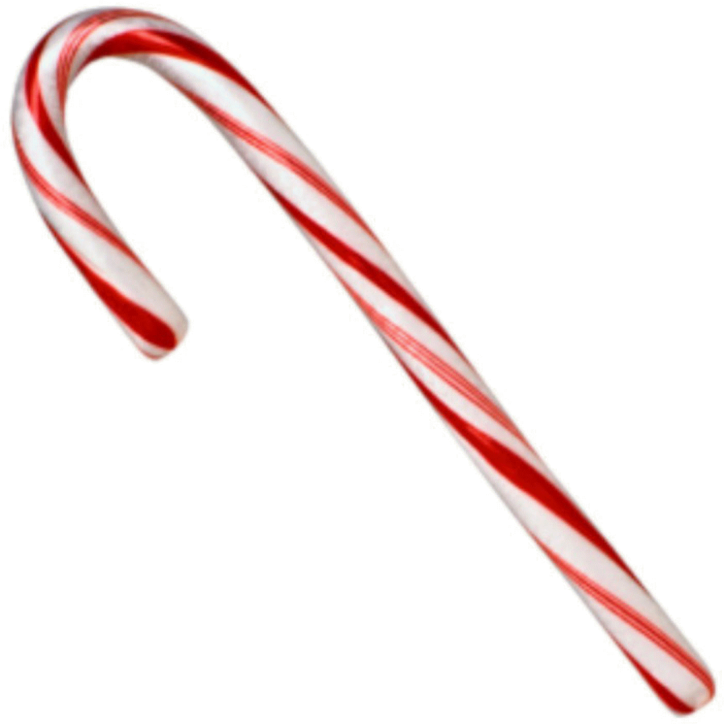 a candy cane on a white background