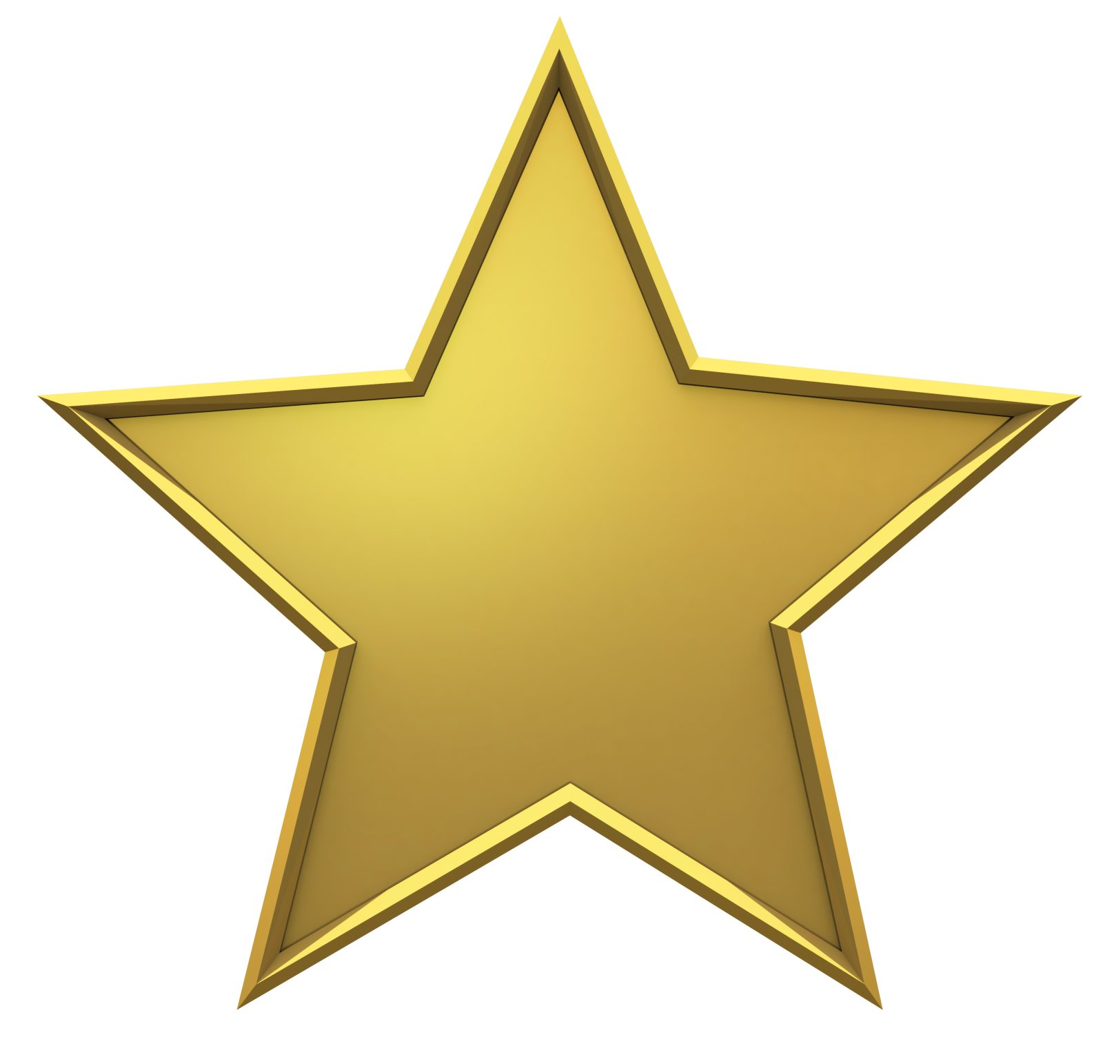a gold star on a white background