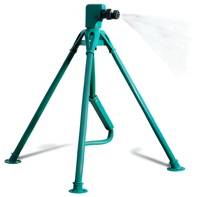a green tripod on a white background