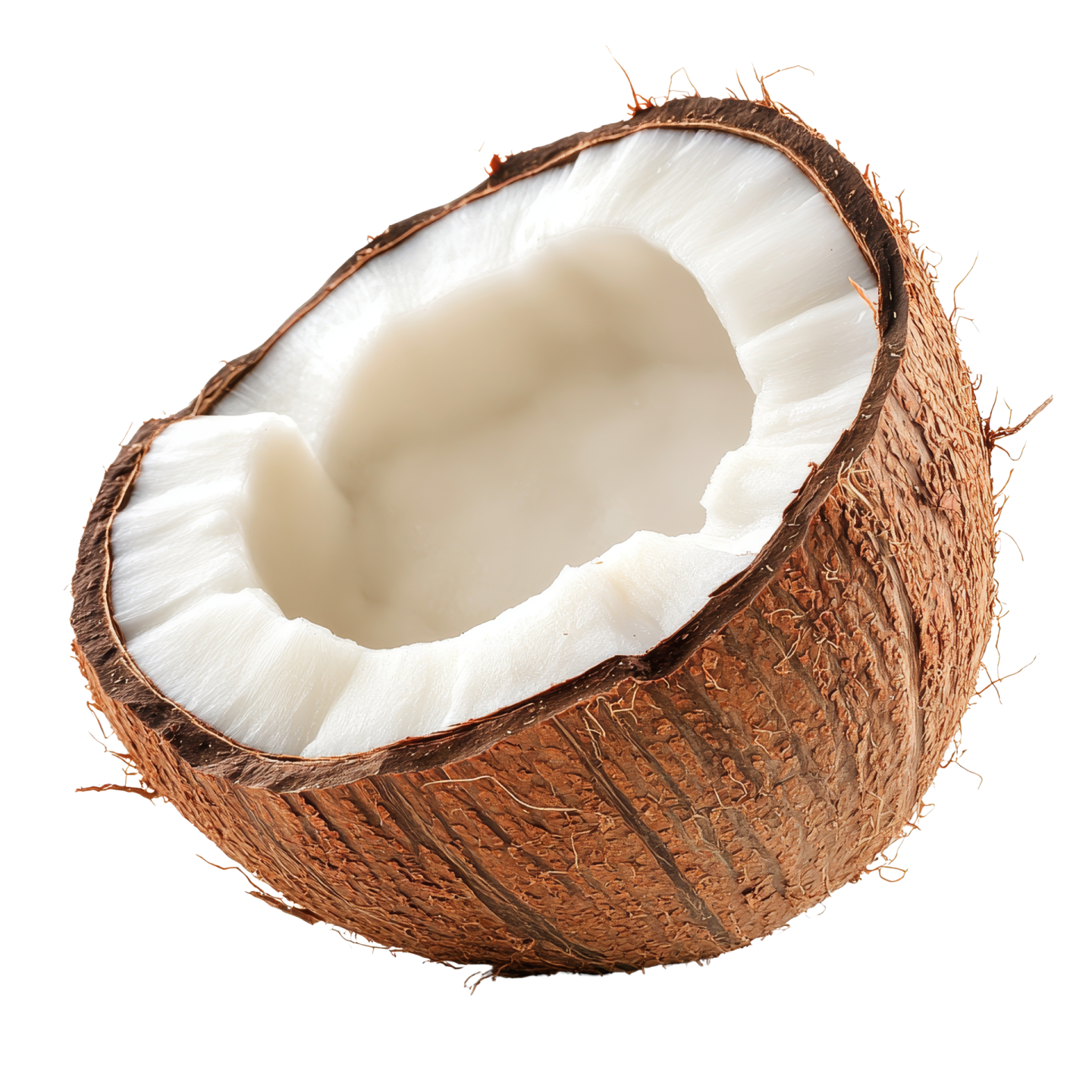 a whole coconut on a white background