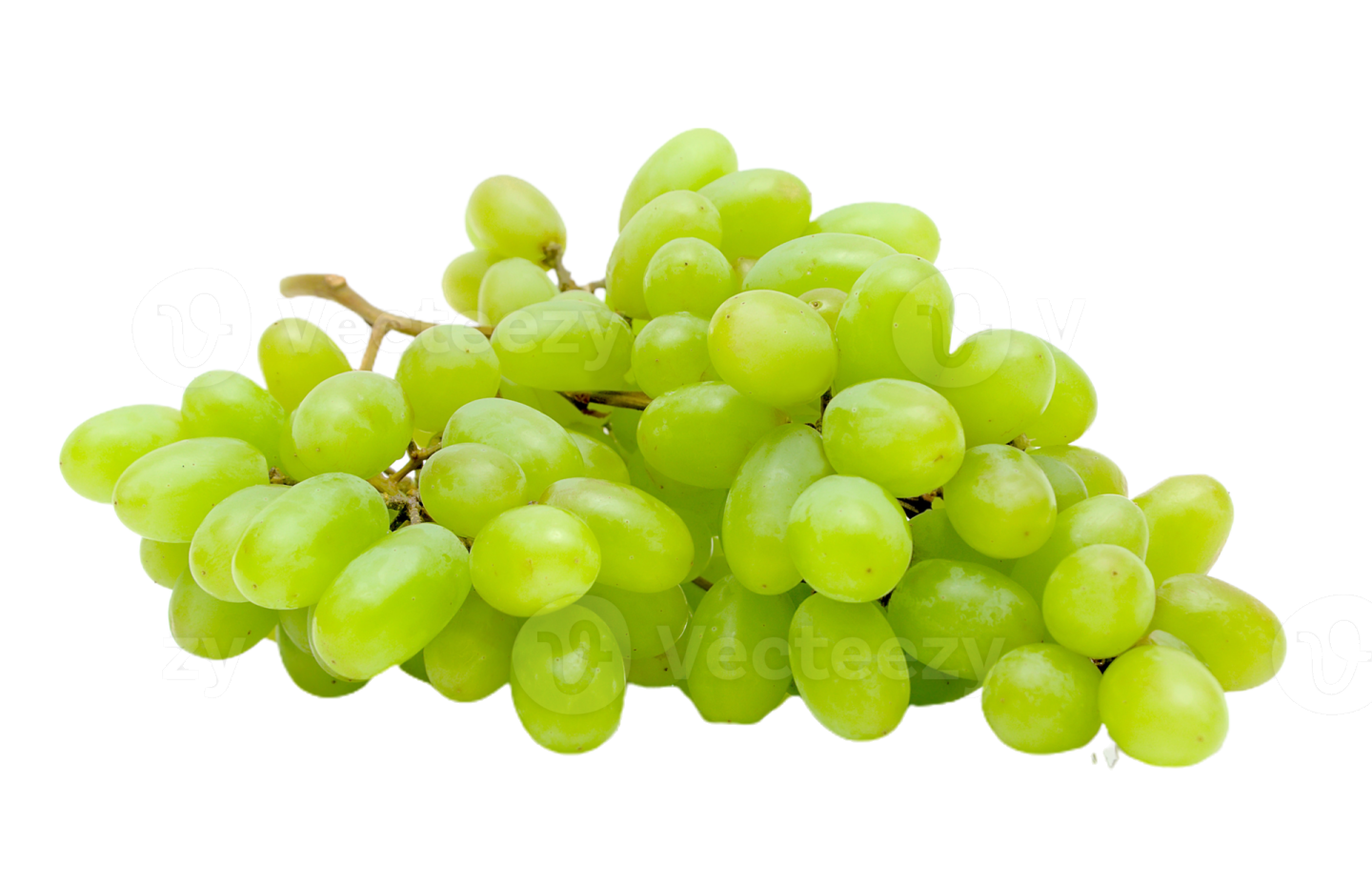green grapes on a white background