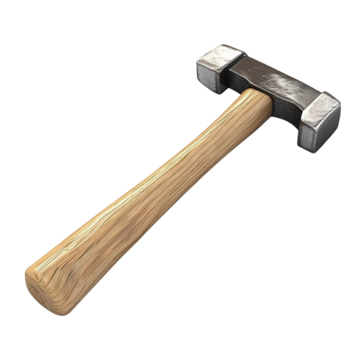 a hammer on a white background