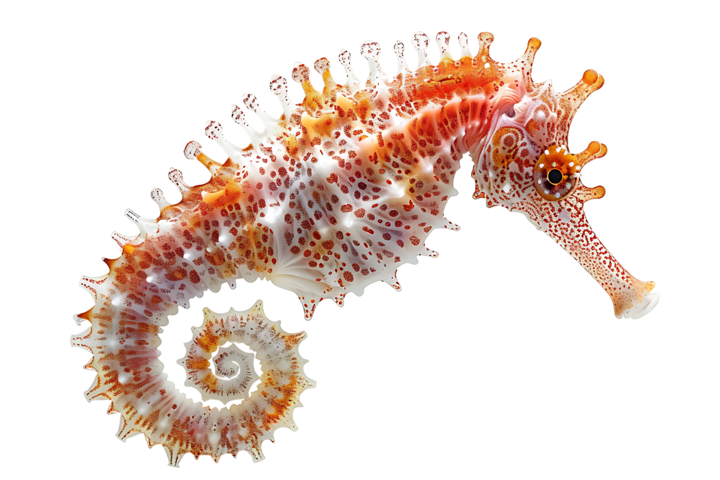 a close up of a sea horse