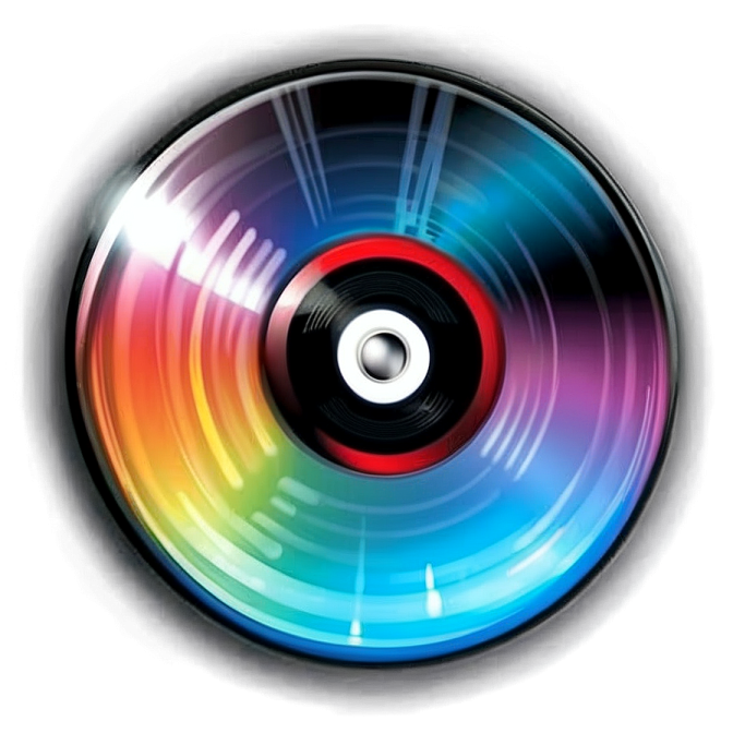 an illustration of a vinyl record on a white background