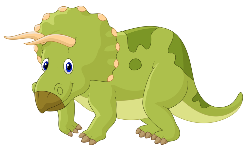 vector illustration of a cute triloynus dinosaur