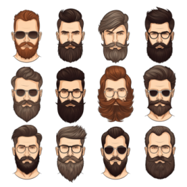 a set of men's beards