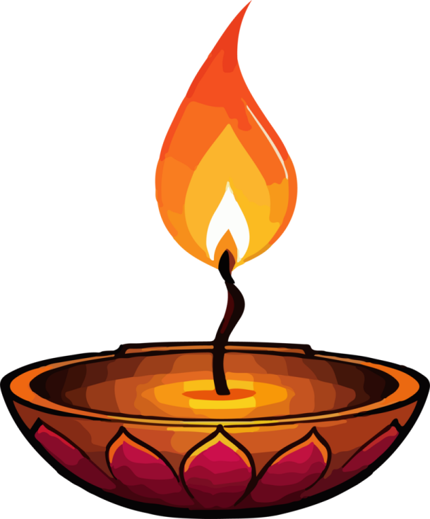 a burning oil lamp