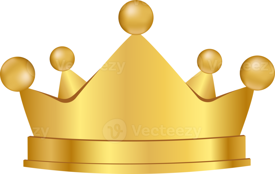 a gold crown on a white background