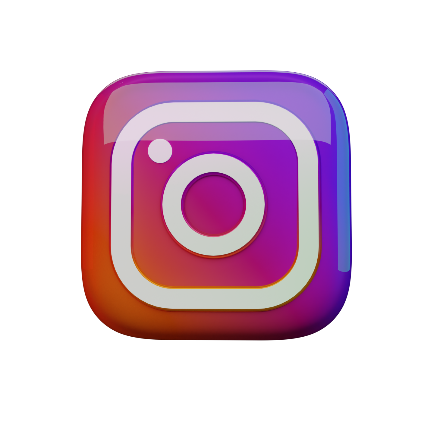 a purple and red square icon with a white background