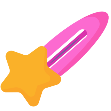 a pink toy with a yellow star on it